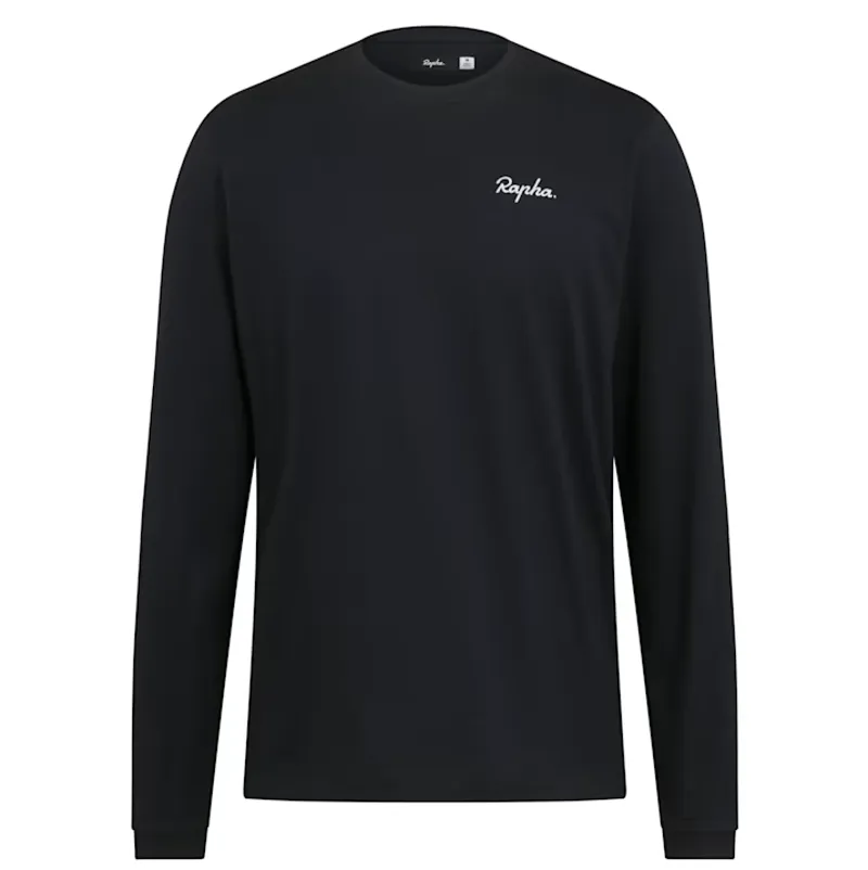 Rapha Men's Logo Long Sleeve T-Shirt Black/White